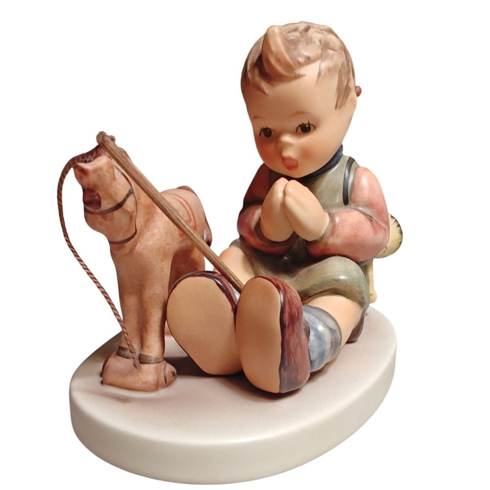 Goebel Hummel Figurine Playful Blessing 658 Boy with Toy Horse Exclusive Edition